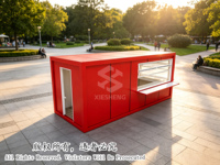 Kiosque pliable en conteneur maritime préfabriqué pour restaurant, bar, café, ou boutique alimentaire mobile avec cuisine à vendre