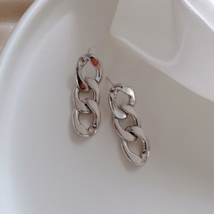 Fashion Punk Link <b>Chain</b> <b>Stud</b> <b>Earrings</b> for Women Cuban Golden Plated Dangle Rock <b>Earrings</b> Jewelry Gift Wholesale - Product Image 5