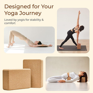 Juego de bloques de <span class=keywords><strong>yoga</strong></span> Bloques de <span class=keywords><strong>Yoga</strong></span> de corcho personalizados para ejercicios de <span class=keywords><strong>yoga</strong></span> Cubo antideslizante Natural - Product Image 4
