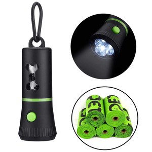 Distributeur de sacs à déjections pour animaux de compagnie, écologique, avec lampe torche - Product Image 1