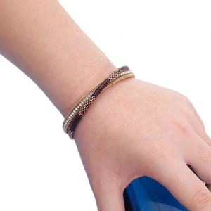 Genuine <b>Leather</b> <b>Bracelet</b> Strict Quality Control High Adhesion Plating Holiday Gift for Women Solid Metal Construction - Product Image 5
