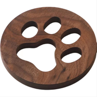 Sous-verres en bois massif au design moderne et original en forme de patte de chat, pour hôtels et restaurants (vente en gros)