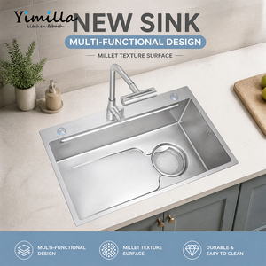 Fregadero <span class=keywords><strong>de</strong></span> Cocina <span class=keywords><strong>de</strong></span> Acero Inoxidable Negro <span class=keywords><strong>de</strong></span> Gran Tamaño, Diseño Moderno 2026, Fregadero <span class=keywords><strong>de</strong></span> Acero Inoxidable 304 <span class=keywords><strong>de</strong></span> 0.8 mm <span class=keywords><strong>de</strong></span> Espesor para el Hogar - Product Image 3