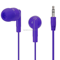 Headphone Earbuds Murah Grosir Laris Manis, Kabel 3.5mm Jack In-Ear Stereo, Earphone Sekali Pakai untuk Bus, Kereta, Sekolah