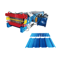 Machine de formage à froid pour tôles de toiture et panneaux muraux en métal double sur mesure, 1200 mm, avec pompe à moteur