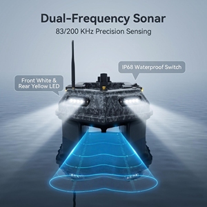 Sonar <span class=keywords><strong>de</strong></span> pêche 2D double fréquence Zhanlan avec sonde GPS et bateau à appâts en plastique ABS, système quatre-en-un pour <span class=keywords><strong>la</strong></span> pêche à <span class=keywords><strong>la</strong></span> <span class=keywords><strong>carpe</strong></span> européenne - Product Image 1