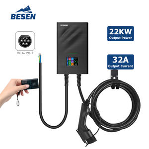 RFID carta strisciata 22kw AC <span class=keywords><strong>Wallbox</strong></span> <span class=keywords><strong>tipo</strong></span> 2 <span class=keywords><strong>wallbox</strong></span> Ev caricatore 22kw 32A <span class=keywords><strong>3</strong></span> fase a pavimento - Product Image 1