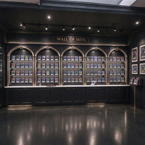 <b>Vintage</b> High End Game Store TCG Shop Decoration Custom Trading Card <b>Display</b> Case Game Trading Card Shop <b>Display</b> Wall <b>Cabinet</b> - Product Image 1