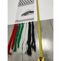 Écharpe à franges 14x150cm, douce, avec drapeau palestinien, pour la Journée nationale de la Palestine, disponible en stock