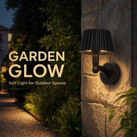 Nouvelle conception de luminaire mural extérieur noir à LED, résistant aux intempéries, pour patio, cour, jardin, hôtel, restaurant, décoration