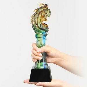 <span class=keywords><strong>2023</strong></span> couleur glacé vague trophée <span class=keywords><strong>monde</strong></span> Golf trophée <span class=keywords><strong>coupe</strong></span> cristal liuli Premium prix cristal verre trophée - Product Image 2