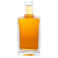 Bouteilles en verre de style carafe haut de gamme, vides, pour spiritueux de luxe (cognac, rhum, tequila), emballage haut de gamme pour la vente au détail.
