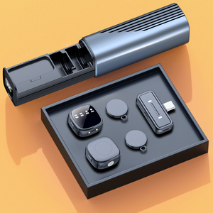 Micro không dây mới, micro cài áo tròn, micro từ tính dành cho Youtube, Mini Tiok, micro cài áo cho vlog và phát trực tiếp - Product Image 1