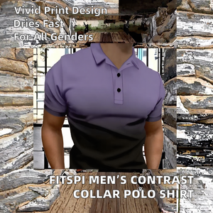 For Men for Shirt <b>Short</b> Sleeve Printed Design Jersey Quick Dry Contrast Color Collar Summer Casual Streetwear Fashion Tops - Product Image 2