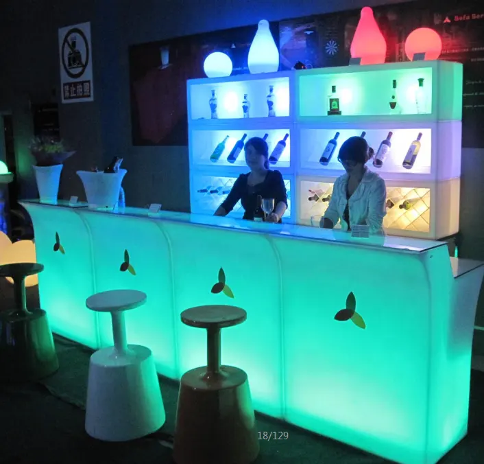 Işıklı çubuk Led mobilya Bar sayacı masa kokteyl açık kanepe sandalye ve dekor gece kulübü aydınlatmak