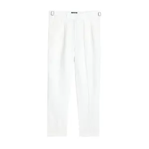 2024 Top Desgin Custom Wholesale Solid Color Comfortable Men's Chino Linen Gurkha Pants