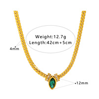 Colliers ras-du-cou de luxe tendance en acier inoxydable plaqué or, anti-ternissement, avec chaîne à maillons géométriques en zircon, superposés et multicouches, pour soirée