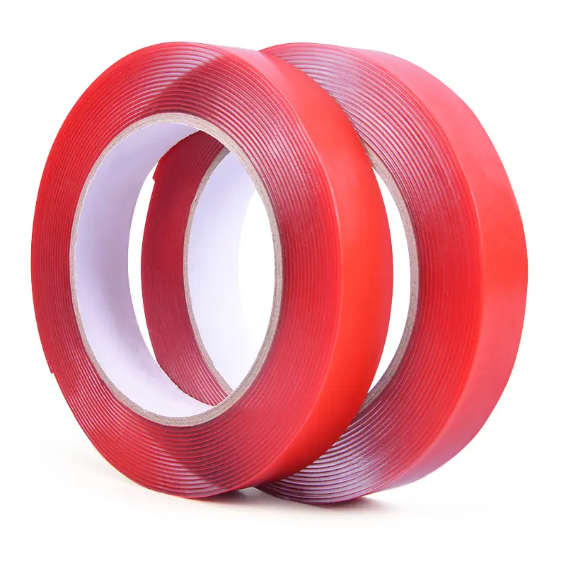 High sticky acrylic adhesive 1.1mm thick double sided red foam tape