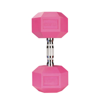 Ensemble d'haltères hexagonales en caoutchouc colorées avec logo personnalisé pour l'exercice à domicile - Équipement de fitness durable pour la salle de sport