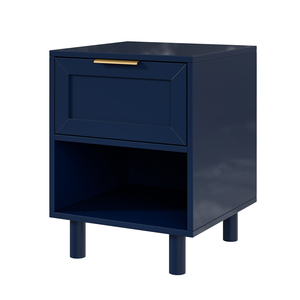 5 Drawer Chest for Bedroom, Bedroom Tall Wood Dresser, Blue Painting of Drawers Living Room / Hallway Closet - Product Image 4