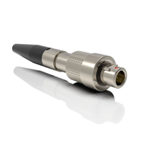 Konektor Audio Mini 3 Pin Berlapis Emas Bentuk Lingkaran dengan Pengunci Otomatis, Proteksi IP50, 750V DC FVB.00.303.NLAE 00B untuk Audio Wisycom MTP40