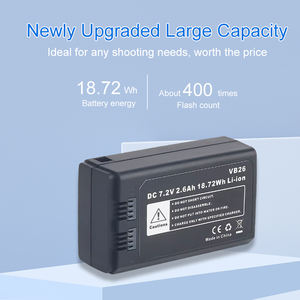 <span class=keywords><strong>Godox</strong></span> <span class=keywords><strong>V1</strong></span> Flash Battery VB-26 VB26 Li-Ion Battery Pack 7.2V 2600mAh pour <span class=keywords><strong>V1</strong></span> Camera flash lamp 650 full-power flashs avec série - Product Image 2