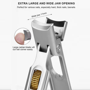 Professionale Private Label Catcher Nail cutter larga mascella apertura grandi uomini di spessore <span class=keywords><strong>unghie</strong></span> <span class=keywords><strong>unghie</strong></span> tagliaunghie con scatola di latta - Product Image 2