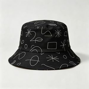 Unisex Bucket Hat <b>Abstract</b> Geometric Graffiti Silk Screen <b>Print</b> Fisherman Cap Custom Outdoor Hat Vietnam Factory Wholesale - Product Image 2