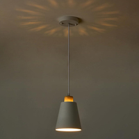 Mini moderne nordique 7.8 pouces blanc en bois abat-jour pendentif luminaire E26 petit pour cuisine îlot comptoirs barres couloirs