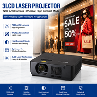 Projecteur laser 3LCD 7200 lumens ANSI Wuxga longue durée de vie pour la réception d'hôtel, affichage commercial