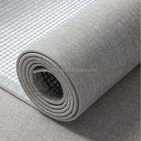Papier peint doux en mousse de polythène rouleau de papier peint en tissu de lin de luxe auto-adhésif imperméable