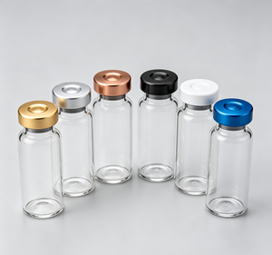 Frascos de aluminio multicolor con tapa abatible de 3ml, 5ml, 10ml, botellas de almacenamiento de vidrio borosilicato transparente para polvo y líquido. - Product Image 3