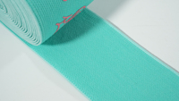 Bande élastique confortable en maille chevron Aoya pour sous-vêtements, couleur unie, logo personnalisé en relief/en creux, certifiée Oeko-Tex