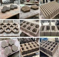 Machine manuelle de fabrication de blocs de ciment et de pavés en béton de 6 pouces pour moulage et pose automatiques