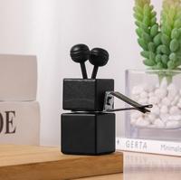 Haute Qualité Noir Carré 8ml Vide Auto Outlet Voiture Air Vent Bouteilles De Parfum Huile Essentielle Diffuseur Bouteille En Verre Avec Clip