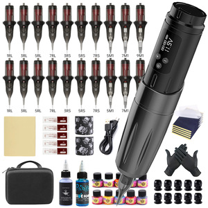 High Quality Wireless <b>Rotary</b> Tattoo <b>Machine</b> Set Complete Ink and Needle Kit Premium Tattoo Equipment for Body Art Use - Product Image 1