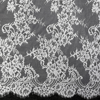 Kain Renda Tali Bunga GCW-M718237-28 untuk Gaun Pengantin, Bordir 3D Motif Mawar, Renda Tulle Pengantin dengan Desain Tali Khusus