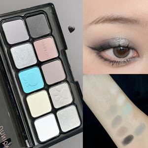 Palette de fards à paupières coréens tendance pour tous les jours, 10 couleurs, pigment scintillant, maquillage nude doux avec des nuances de <span class=keywords><strong>gris</strong></span> et de rose à faible saturation - Product Image 2