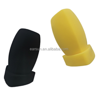 Harga pabrik penutup kaca depan busa mikrofon berkelompok warna tunggal 140*75*40MM tiga sisi untuk mikrofon dengan bantalan komunikasi nirkabel