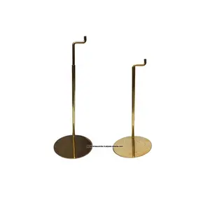 2包黄铜金属手提包展示架支架，用于台面和桌面装饰
