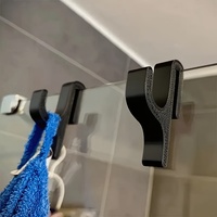 Gancho para vidrio de ducha sin taladro, colgador de toallas y esponjas para baño, gancho de almacenamiento para mampara de ducha, accesorios de baño