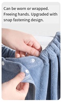 Serviette de bain pour hommes Coral Fleece Wearable Bath Towel Short Pants Bath Wrap for Shower Bath Gym Swimming Beach Bathrobe