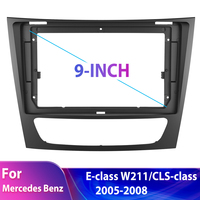 Podofo 2Din 9 "panneau de plaque stéréo de voiture tableau de bord réaménagement du cadre de Fascia pour mercedes-benz classe E W211/classe CLS 2005-2008