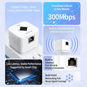 300Mbps高速Wi-Fi信号ブースター ワイヤレスホットスポット Wi-Fiリピーター 小型インターネット信号増幅器 - Product Image 3