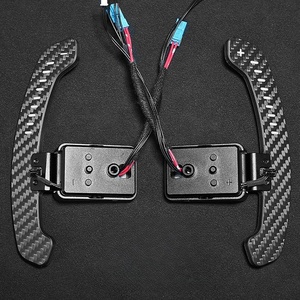 พวงมาลัยแอลอีดีแป้นเปลี่ยนเกียร์แม่เหล็กคาร์บอนไฟเบอร์สำหรับการขยายการแข่งกีฬา15-21 <span class=keywords><strong>Ford</strong></span> <span class=keywords><strong>Mustang</strong></span> - Product Image 5