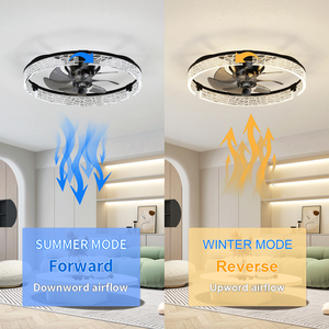 20-Inch Smart Ceiling <b>Fan</b> Light 7-Blade Plastic Electric DC Energy Saving Reversible Airflow APP <b>Remote</b> <b>Control</b> Household Quiet - Product Image 5