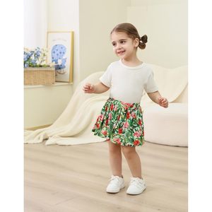 Flamingo Print Pleated <b>Skirt</b> Women <b>Elastic</b> Waist Stretchy Tropical Floral Skater <b>Skirt</b> Casual Summer Wear Size S M L XL - Product Image 5