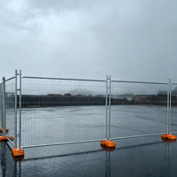 Hoogwaardig gegalvaniseerd tijdelijk hekwerk, 1,8 meter hoog, eenvoudig te installeren, voor bouwplaatsen & balkonbeveiliging