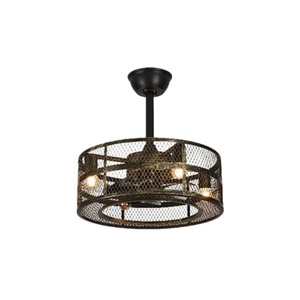 42-inch matt black flush-mounted <b>ceiling</b> <b>fan</b> <b>with</b> <b>remote</b> control, 6-speed timer, DC motor and light - Product Image 1