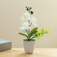 Orchidée Phalaenopsis artificielle à toucher réel, impression 3D, fleur artificielle pour bouquet de mariage, centre de table, décoration